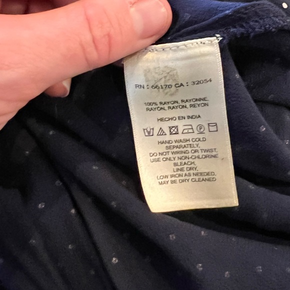 *EUC* Anthropologie x Maeve Pernille Tie-Sleeve Polka Dot Blouse, Size Small - Picture 7 of 10